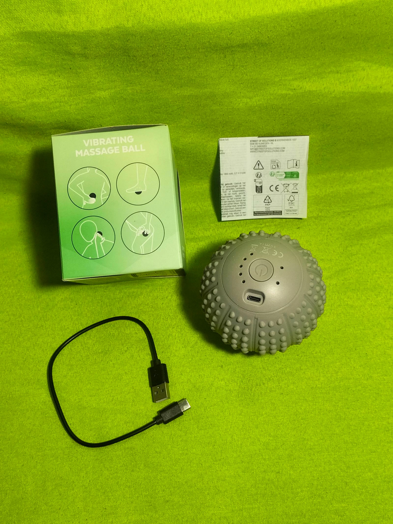 Bola masajeadora eléctrica